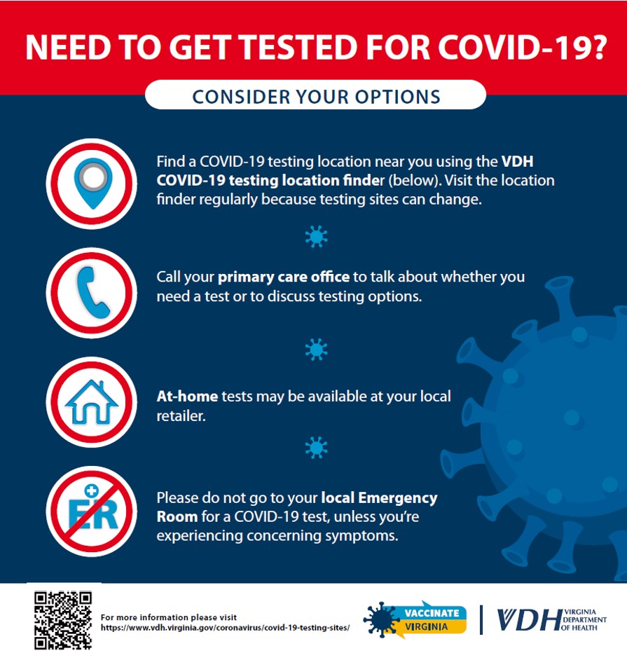 vdh need to get tested for covid